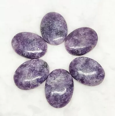 One (1) Natural Lepidolite Worry Stone Thumb Stone. • $10