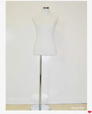 Female Lady Dress Mannequins Display Adjustable Chrome Stand Size 4 6 • $78.65