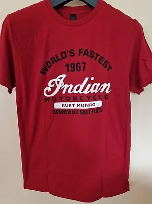 Distressed Retro Design Worlds Fastest Indian T/shirt In Red • £19.99