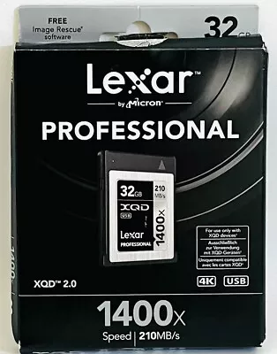 EBOND Lexar By Micron Professional 1400 X 32GB XQD 2.0 - MF009666 Sc. 11 • £103.58