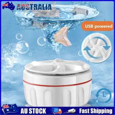 $14.81 • Buy Ultrasonic Portable Washing Machine Mini Turbine Washer USB For Travel Camping