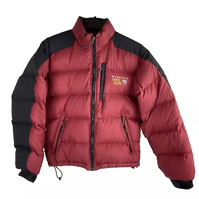 Mountain Hardwear Men's Down Puffer Jacket Coat Packable Size Small Red Black • $68