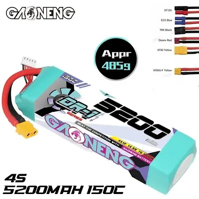 14.8V 4s LiPo 5200mAh 150C/300C XT60 GNB RC Car Boat Drone Helicopter 1pc • $121.95