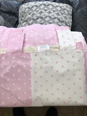 £10 • Buy NEXT Blackout Kids Curtains In Punk & White Polka Dots Tab Top Size 53”x54”