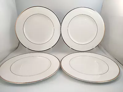 Set Of 4 Mikasa Cameo Platinum 10 3/4  Dinner Plates • $24