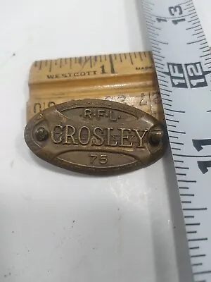 Crosley R-F-L 75 Vintage Tube Broadcast Equipment  Badge EV Altec WE AT Gates • $30
