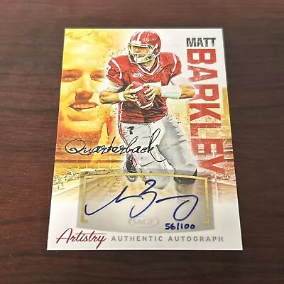 2013 Sage HIT Artistry / 100 Matt Barkley #AA-2 Rookie RC Auto Autograph • $12.95