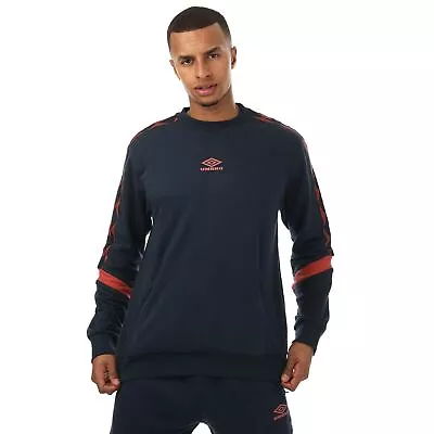 Men's Umbro Diamond Taped Pullover Sweatshirt In Blue • £14.99