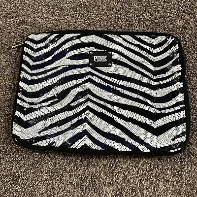 PINK Laptop Bag Black Zippered Padded Computer Case Victoria's Secret 15x10 • $9.99