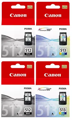£106.99 • Buy Original Canon PG-512BK & CL-513CL Ink Cartridges Twin Pack *SELECT YOUR MODEL*