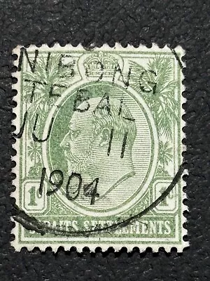 MALAYA Stamp GB Straits Settlements 11.06.1904 Edward 1c / VFU /  YA571 • $0.99