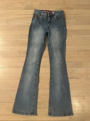 Vintage Mudd Flared Jeans 96% Cotton 4% Spandex Blue Denim Size 3 • $24