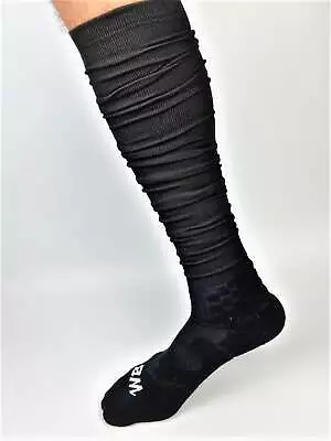 Black Extra Long Over The Knee Padded Football Socks (XL & L) [NFL TEAM ISSUED] • $19.99