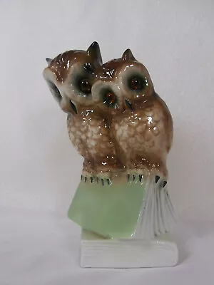 🦉 Vintage MID CENTURY Pair Of Owls Book Owl Perfume TV Lamp Glass Eyes 6.75  • $49.90