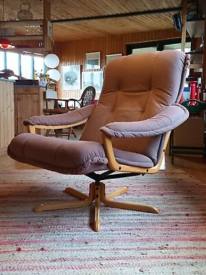 Chair Vintage Relaxing Chair 60er Retro Easy Chair Danish Swivel Chair 70er 12 • $502.15