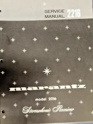 Marantz 2216 Service Manual - Original • $20