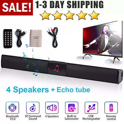 20W Surround Sound Bar Wireless Subwoofer 4 Speaker System For TV & Home Theater • $30.99