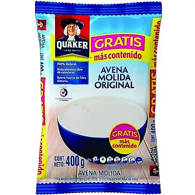 Avena Molida Quaker Powdered Oatmeal Natural Healthy & Original 400 Gram Pack • $19.49