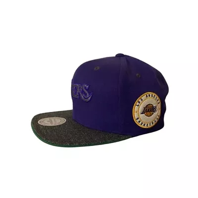 Mitchell & Ness Los Angeles Lakers NBA Melange Purple Basketball Cap Snapback • £25