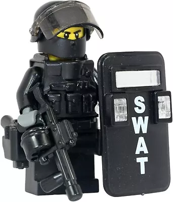 Custom SWAT Police Riot Control Officer Made With Real LEGO® Minifigure • $20.54