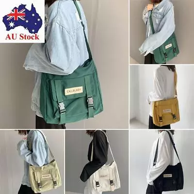 $22.78 • Buy Nylon Waterproof Canvas Schoolbag Crossbody Bags Shoulder Bag Messenger Bag