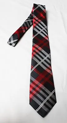 Twenty Dollar Tie Men's Plaid Pattern Neck Tie NC3 Red/Silver/White One Size • $9.98