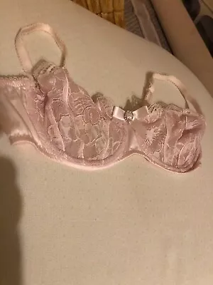 Immac Con La Senza Lace See Thru With Bow & Diamante Underwired Bra Size 36c • £3