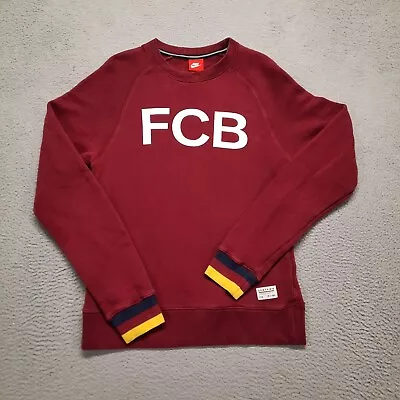 Nike FC Barcelona Sweatshirt Womens Medium Red Sweater FCB Soccer Football Barca • $27.96