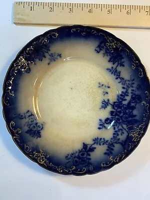 Antique LaBelle China Porcelain Wheeling Pottery Blue Floral Plate. Gold Accents • $27