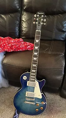 Electric Guitar (Blue Epiphone Les Paul Standard 2015) • $365