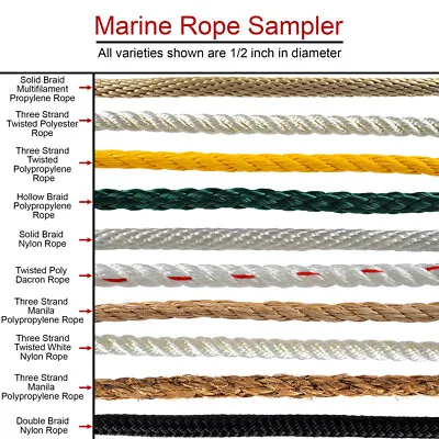 Golberg Variety Of 9 1 Foot Sample Rope Marine Utility Tent Industrial Cargo • $6.99