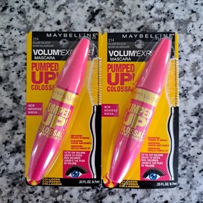 (2)× Maybelline Colossal Volume Express Pumped Up Mascara 214 GLAM BLACK  • $20