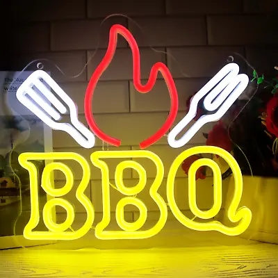 £19.67 • Buy Bespoke BBQ Neon Sign | Custom LED Grill Master Light | Personalized Bar Decor