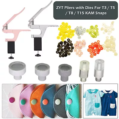 ZYT Plier KAM Snaps Fixing Dies Set For DIY Clothing Baby Bib Kids Wear Diaper • £22.99