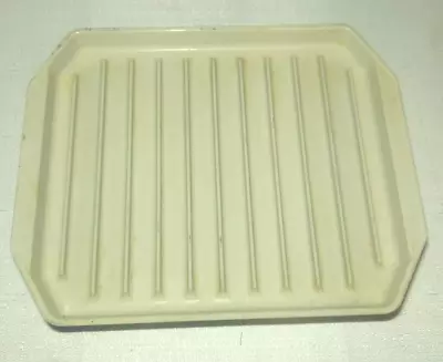 Anchor Hocking Compact Bacon Cooker Tray Roasting Pan White Beige Rack 592-42 • $11