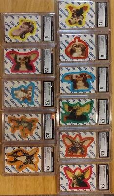 1984 Topps GREMLINS Complete Sticker Set Of 11 Stickers Graded CGC! Gizmo Spike • $299.25