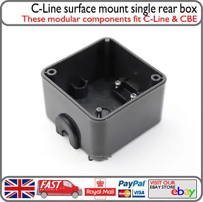 £9.99 • Buy C-Line Surface Mount Back Box For Sockets Motorhome Caravan Boat Fits CBE CL1.2