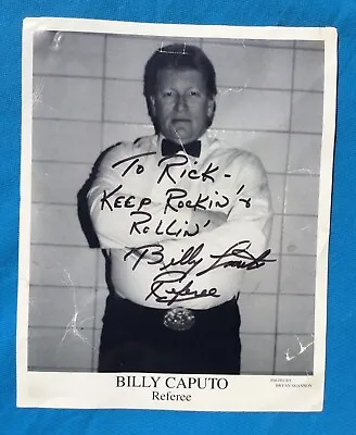 $14.99 • Buy Former WWF Referee Autograph BILLY CAPUTO Hand Signed  Photo Card. 25cm X 20cm