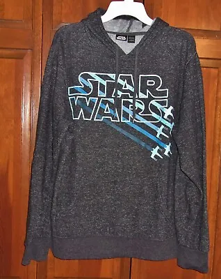 Star Wars X Wing Mens Sweatshirt Gray Hoodie Pullover - Size L / Large • $14.50