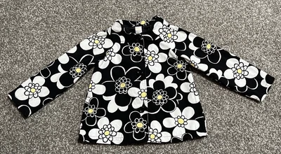 $18.99 • Buy GYMBOREE Size S (5/6) Daisy Swing Coat BEE CHIC Jacket Black White Yellow Girls