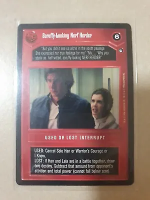 Star Wars Ccg HOTH Darkside RARE 'Scruffy Looking Nerf Herder' For Decipher 1996 • $5