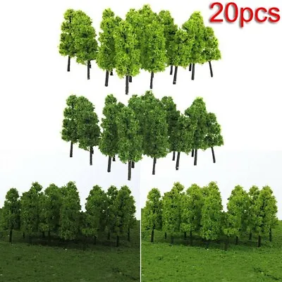 20Pcs Miniature Wire Model Trees For Model Making Railway Architecture 1:200 • £4.40