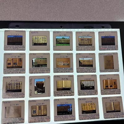 Lot 20 Railroad Original Slide Milw Cars Closeup Marks Signs 80s-90s READ ID968 • $10