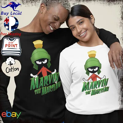 Marvin The Martian Long Sleeve T Shirt XS - 5XL Retro Cartoon Comic Pop Culture • $54.50