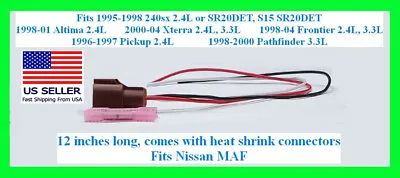 MAF MASS FLOW SENSOR Plug Pigtail Fits NISSAN 95+ 240SX S14 SR20DET Connector • $24.99