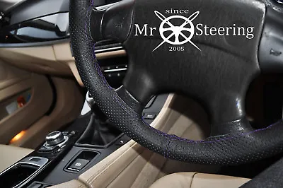 For Mercedes Clk W208 Perforated Leather Steering Wheel Cover Purple Double Stch • $33.50