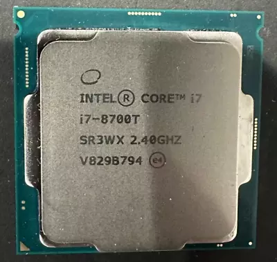 Intel Core I7-8700T 2.4GHz 6-Core 8GT/s Socket 1151 Desktop Processor SR3WX • $98.99