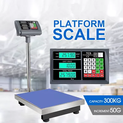 300KG Electronic Computing Digital Platform Scales Postal Shop Scale Weight • $78.99