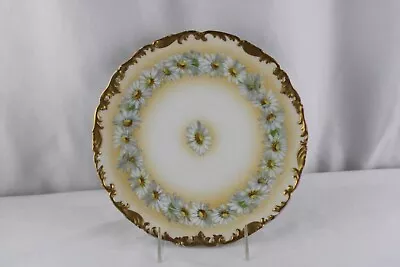 T&V Limoges Daisy Chain Plate Thick Gold 9 3/8  • $37.49