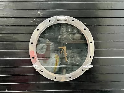 Mid Century Wall Mount Antique Solid Aluminum Round Ship Cargo Window Porthole • $431.46